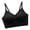 Black, variant on Women's Low Back Bra Wirefree Seamless Comfy Push Up Jelly Bras Multiway Straps Convertible Halter