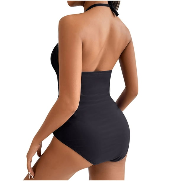Pisexur Plus Size Bathing Suit Women's One-Piece Padded Plus Size Overlay  Print Bikini Swimsuit 