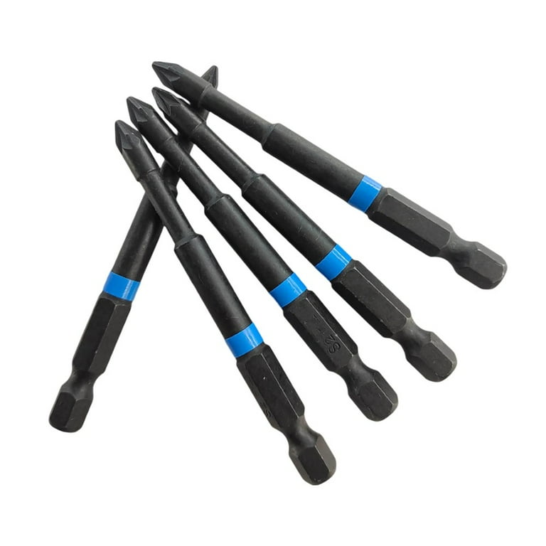 5Pcs Pz1 Pz2 Pz3 Screwdriver Bits 75Mm Pozidriv Set 1/4 Inch Hex