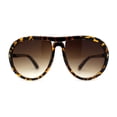 thumbnail image 3 of Womens Oversize Chunky Thick Plastic Racer Fashion Sunglasses Tortoise Brown, 3 of 4