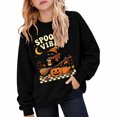 thumbnail image 4 of Venzia Women Cute Fall Sweatshirt, Retro Pumpkin Black Cat Cartoon Graphic Crewneck Casual Autumn Pullover Top, 4 of 6
