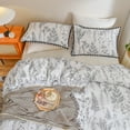 thumbnail image 3 of Move Over White Black Floral Bedding Sets King Ball Fringe Pattern Microfiber Sketch Teens Duvet Cover Set No Filling, 3 of 9