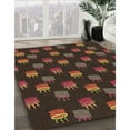 thumbnail image 3 of Ahgly Company Tapis d'Intérieur Lavables en Machine Rectangle Transitionnel Rouge Brun, 2' x 4', 3 of 7