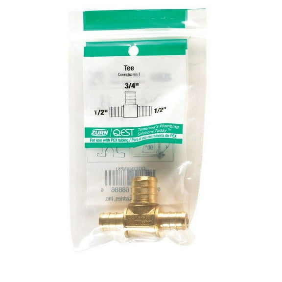Qest Tee 1/2 " Barb X 1/2 " Barb X 3/4 " Bagged 5/8 " Od.