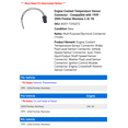 thumbnail image 2 of Engine Coolant Temperature Sensor Connector - Compatible with 1999 - 2006 Pontiac Montana 3.4L V6 2000 2001 2002 2003 2004 2005, 2 of 2