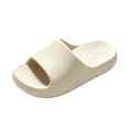 thumbnail image 2 of Women's Cloud Slide Womens Shower Shoes Comfortable Soft Shower Slide Sandals Non-Slip Quick Dry Summer Beach Shoes Khaki 7 [EU-38], 2 of 3