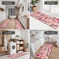thumbnail image 5 of Pink Breast Cancer and Pioneer Flower Kitchen Rugs Sets Of 3,Kitchen Runner Rugs Non Skid Washable,Decorative Kitchen Floor Mats for Kitchen,Sink,Laundry,17"x30"+ 17"x47" + 17"x59", 5 of 6