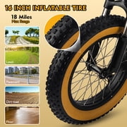 ET-02 Ultra Electric Bike for kids, 750W Electric Balance Bike for Kids, 16 Inflatable Tires, Up to 18.6 MPH, 36V 7.8Ah Battery, Rear Disc Brake, Lightweight Off-Road E Bike for Kids Ages 3-10