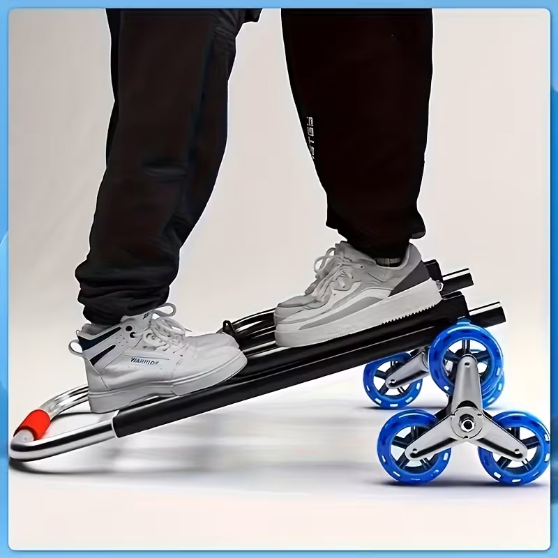 Heavy Duty Folding Hand Truck with Stair Climbing Wheels, Large Load-Bearing Capacity, Sturdy Metal Frame & Foldable Design for Home, Commercial, Shopping, Moving
