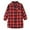 Red, variant on Gaexia Stylish Girls Plaid Pleated Mini Dress Long Sleeve Button Down Flannel Casual Outfit