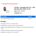 thumbnail image 2 of Oil Filter - Compatible with 1973 - 1980 Mercedes-Benz 450SL 4.5L V8 1974 1975 1976 1977 1978 1979, 2 of 2