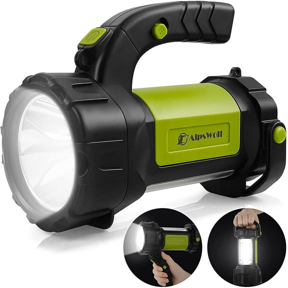 AlpsWolf Rechargeable Camping Lantern Outdoor, 800LM, 3600 mAh Power Bank, 7 Light Modes, IP65 Waterproof, Camping Flashlight for Hiking, Night Work, and Emergency, Shoulder Strap Included