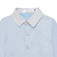 thumbnail image 3 of BLVB Boys' Long Sleeve Dress Shirts Classic Collared Button-Down Tshirt Toddler Kids Cotton Top Boys Clothes, 3 of 5