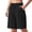 Black, variant on Women's High Waisted Bermuda Shorts Casual Summer Beach Shorts Wide Leg Lounge Shorts with Pockets Drawstring Shorts Vacation Bottoms