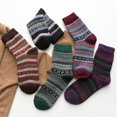 thumbnail image 3 of Uooqdmx 5 Pairs Casual Socks for Women, Thermal Stockings for Women, Slouchy Socks for Women, Thick Wool Socks, Winter Socks for Women, Multi-color 1 One Size, 3 of 9