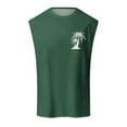 thumbnail image 1 of Summer Fashion Men's Vest Coconut Tree Small Pattern Shoulder Design Minimalist Style Casual Sleeveless Top, 1 of 6