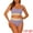 Purple, variant on DARING DIVA 2 Pieces High Waisted Ribbed Swimsuit Swimwear S Rose Red