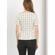thumbnail image 5 of INSPIRE CHIC Blusa de cuadros de cuadros con cuello cuadrado para mujer, camisa de manga corta de verano para oficina Blanco crema XS, 5 of 6
