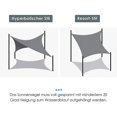 thumbnail image 2 of Vela de sombra rectangular impermeable, poliéster Oxford 95% protección UV, resistente al desgarro, protección solar al aire libre para jardín, balcón, terraza, terraza, campi, 2 of 5