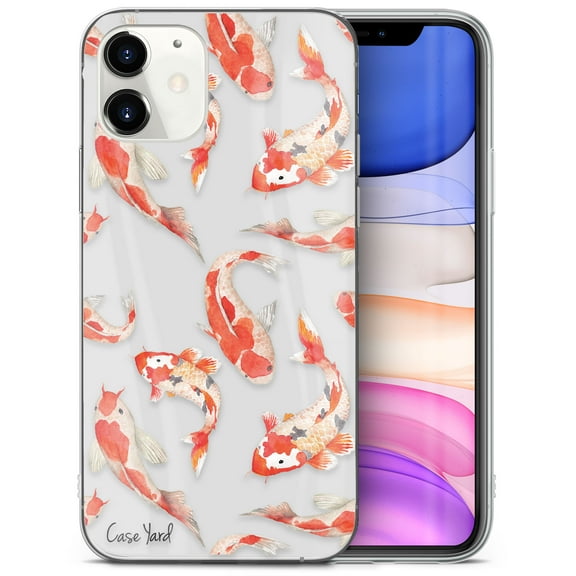 Caseyard TPU Clear Case for iPhone 13 Pro with Koi Fish Pond design phone cover