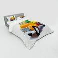 thumbnail image 3 of Ambesonne Christmas Bedding Set 3 Pcs, Yellow Vintage Truck, Twin XL, White Yellow Green, 3 of 3