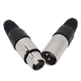 thumbnail image 3 of 20Pcs 3 Pin XLR Solder Type Connector 5 Male + 5 Female Plug Cable Connector Microphone Audio Socket, 3 of 5