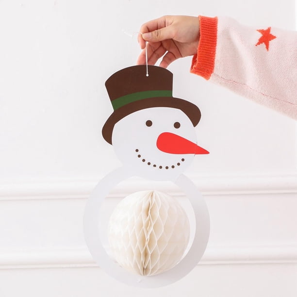 Xihbxyly Adorno Navideño Colgante, Diseño de Papá Noel, Alce y Muñeco de Nieve, Decoración para Fiestas, Uso Interior y Exterior, Versátil, Fácil Instalación, 35 X 29 Cm, 42 X 22 Cm, 38 X 22 Cm