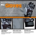thumbnail image 6 of Adult MX Off-Road / ATV Riding Gloves, Color: Black Graphic, Size: Large, 6 of 8