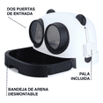 thumbnail image 4 of Arenero para Gato Cerrado Forma de Panda Mediano 54x44x39cm, 4 of 9