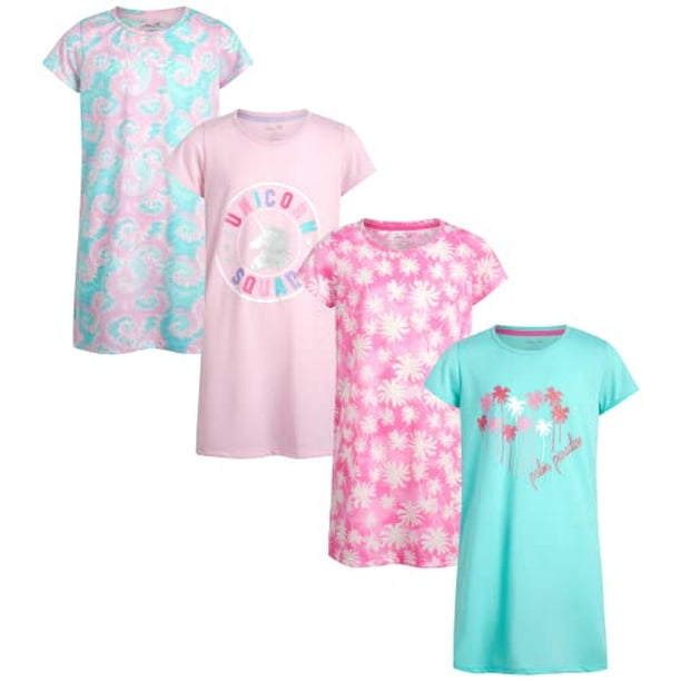 Rene Rofe Girls Pajamas - Short Sleeve Sleep Shirt Nightgown 4
