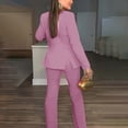 thumbnail image 6 of Xingpeng Classic Women's Blazer Jacket Fall Winter Business Casual Long Sleeve Notch Lapel Work Office 2026 Pink S, 6 of 9
