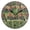 Black, variant on 9.84in Village Pattern PVC Canvas Wall and Table Clock with Canvas Texture, Black or Gold Hands