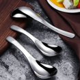 thumbnail image 3 of Stainless Steel Dinner Children Adult Deepen Thickened Large Capacity Soup Spoon, 3 of 10
