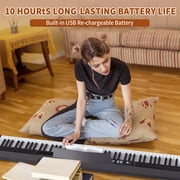 SUGIFT 88 Key Digital Piano Keyboard Semi-Weighted Piano Keyboard 88 Keys with Bluetooth, Piano Pedal, Stand, Carrying Case, and Headphones