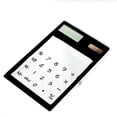 thumbnail image 4 of spellwife Multi Colors Transparent Touching Screen Energy Saving Solar 8 Bit Display Mini Calculator, 4 of 8