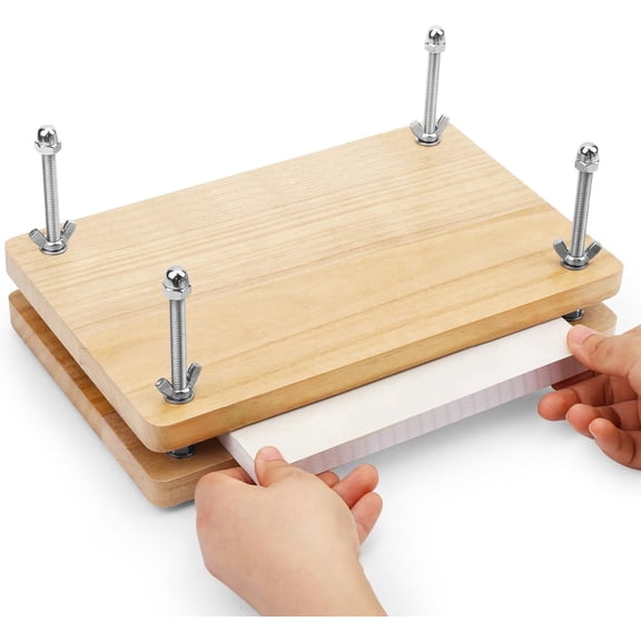 7.9”x11.6” Wooden Book Binding Press Bookbinding Kit Portable and Easy Assemble Books Binding Kits for DIY Bookbinding