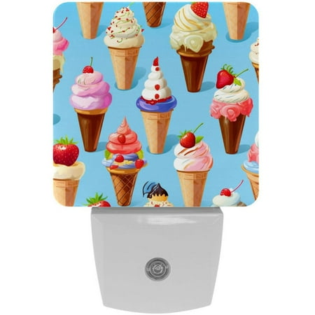 

Ice Cream LED Square Night Lights - Compact and Multifunctional Illumination Solution for Any Space!