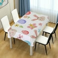 thumbnail image 7 of GZHJMY Easter Rabbit Eggs Tablecloth, Rectangle Waterproof Washable Polyester Table Cover for Picnic Dinner Holiday Party Decor, 54 x 54 Inch, 7 of 7