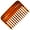 Tortoiseshell, variant on 3.75" Handmade Wide Tooth Detangling Pocket Comb