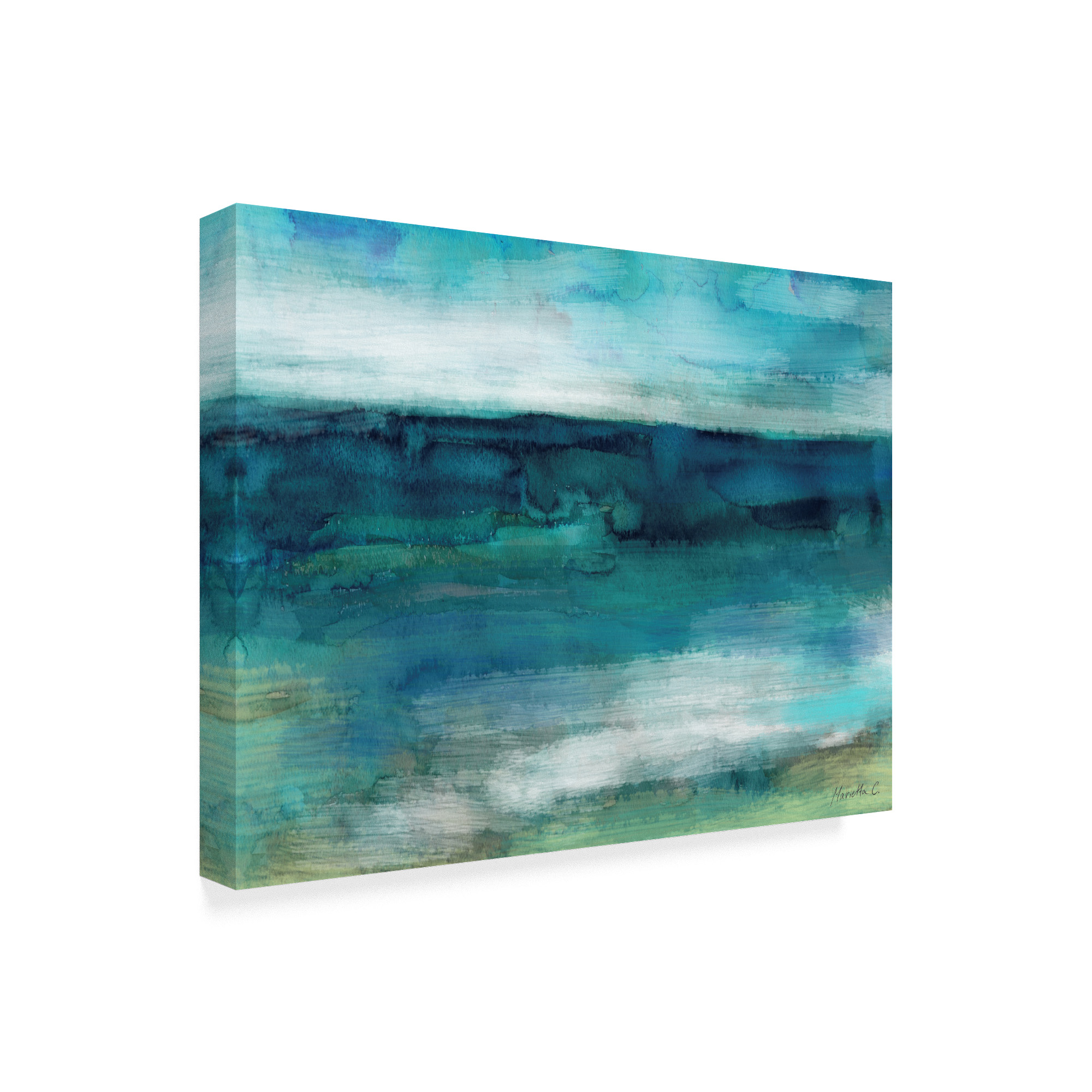 Trademark Fine Art 'Ocean Waves 1' Canvas Art by Marietta Cohen Art And Design