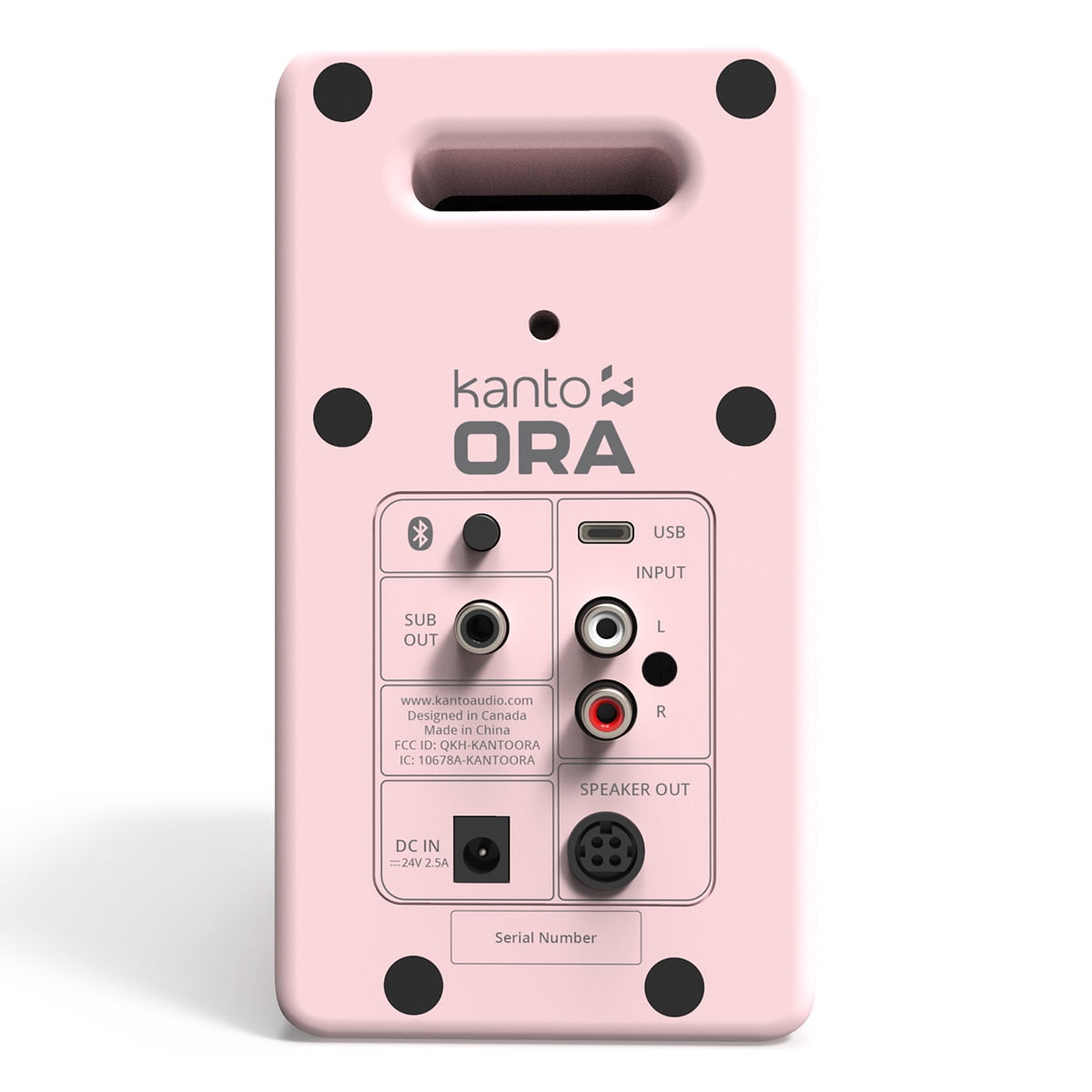 Kanto ORA Powered Reference Desktop Speakers with Bluetooth - Pair (Pink)