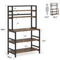 thumbnail image 7 of Tribesigns 5-Tier Kitchen Bakers Rack with Hutch, Microwave Oven Stand, Free Standing Kitchen Utility Storage Shelf Organizer for Spices, Pots, Pans, and Oven, 7 of 7