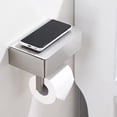 thumbnail image 5 of Goodwill Brushed Nickel Toilet Paper Holder with Shelf, Flushable Wipes Dispenser, and Storage for Bathroom - Keep Your Wipes Hidden Out of Sight - Stainless Steel Wall Mount -Silver, 5 of 6
