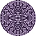thumbnail image 1 of Ahgly Company Machine Washable Indoor Round Transitional Bright Lilac Purple Area Rugs, 3' Round, 1 of 7
