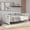 White, variant on Twin Size Daybed, Wooden Daybed Frame, Multi-Functional Sofa Bed Daybed for Kids/Teens Bedroom/Guest Room, Wood Slat Support, No Box Spring Required, White