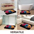 thumbnail image 3 of 1pc Three Colored Skulls Absorbent Non-Slip Bathroom Thickened Flannel Rug Decor,Soft,Quick Drying,Suitable For Indoor/outdoor Use,Bathrooms,Bedrooms,Kitchens,Terrace,Laundry Rooms,16"x24", 3 of 9