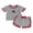 Black-Red Cherry, variant on BemeyourBBs Toddler Baby Girl Boys Summer Clothes Cute Infant Baby Girls Cherry Strawberry Watermelon Outfit Striped Short Sleeve T Shirt Tops and Shorts 2 Pcs Set