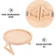 thumbnail image 4 of Minkissy 1Set sofa armrest tray Rectangular Khaki Wood Phone Stand for Adults, 4 of 5
