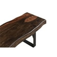 thumbnail image 4 of Pemberly Row 68" Live Edge Solid Wood Dining Bench in Dark Brown, 4 of 7