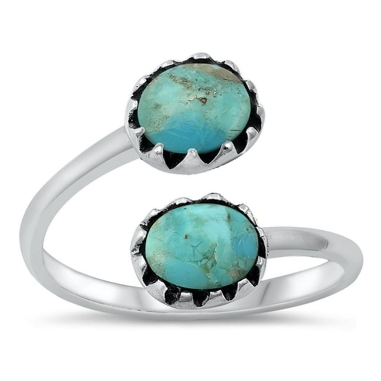 Female vintage turquoise rings outlet